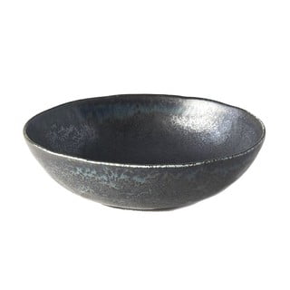 Czarna owalna miska ceramiczna MIJ BB, ø 17x15 cm