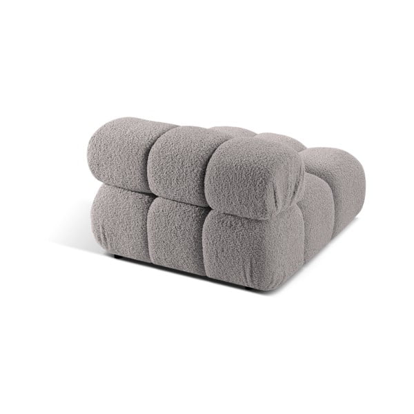 Jasnoszary moduł sofy z materiału bouclé (moduł środkowy) Bellis – Micadoni Home-image-4