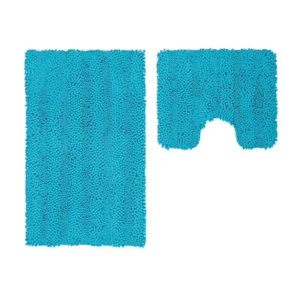 Zestaw 2 dywaników łazienkowych z wcięciem Surface Turquoise