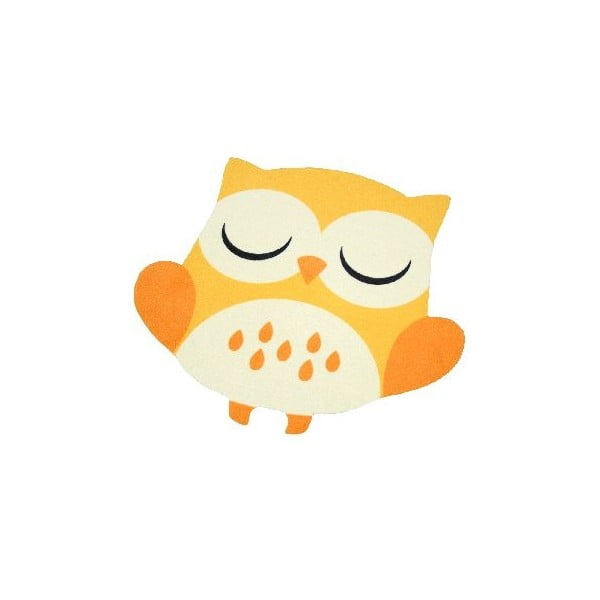 Żółty dywan dziecięcy Zala Living Owl, 66x66 cm