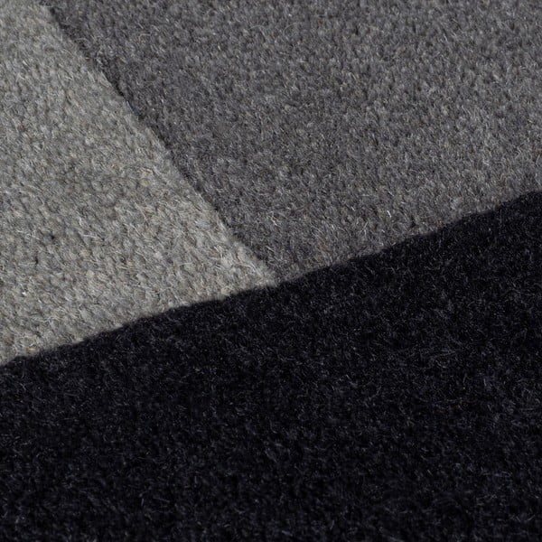 Czarno-szary wełniany dywan tkany ręcznie 120x180 cm Collage Monochrome – Flair Rugs-image-3