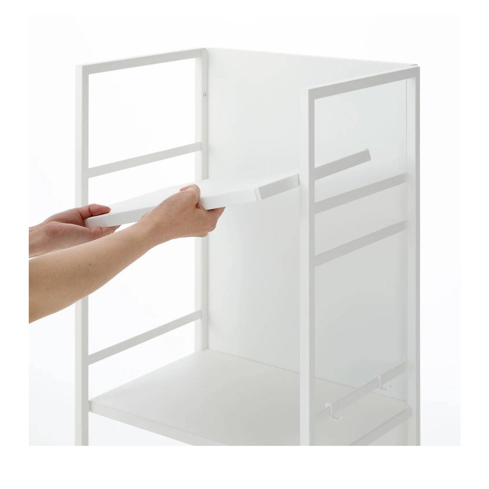 Biały metalowy regał na kółkach 42x84,5x32 cm Tower – YAMAZAKI (zdjęcie 4)
