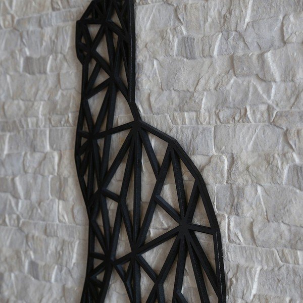 Czarna dekoracja ścienna Black Cat, 39x65 cm-image-1