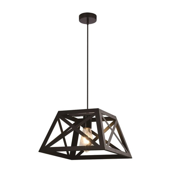 Czarna metalowa lampa wisząca 32x32 cm Origami – Candellux Lighting