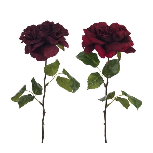 Zestaw 2 sztucznych róż J-Line Auberg