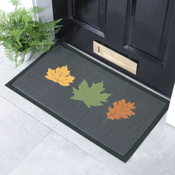 Wycieraczka 40x70 cm Autumn Leaves on Green – Artsy Doormats-image-1