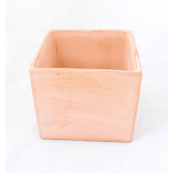 Doniczka ceramiczna Cubo 18 cm, czaerwona