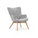 Szary sztruksowy fotel Niko – Ropez