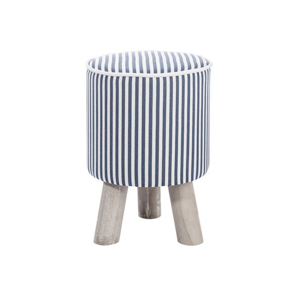Taboret 3Leg Blue and White