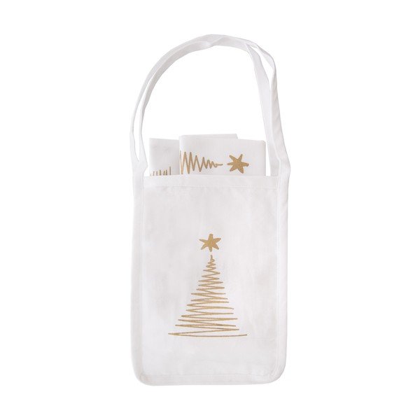 Bawełniany zestaw torby i ściereczek ze świątecznym motywem 50x70 cm – Orion-image-4