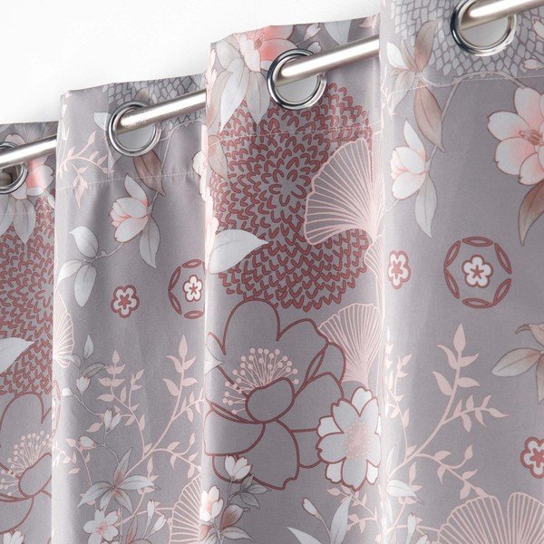 Szara zasłona zaciemniająca z mikrowłókna 135x260 cm Yokahama – douceur d'intérieur-image-1