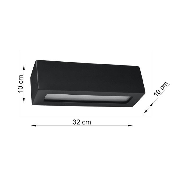 Czarny ceramiczny kinkiet Sollux Vega-image-2