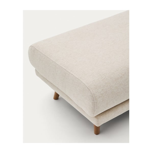 Beżowy podnóżek z tkaniny szenilowej Karin – Kave Home-image-3