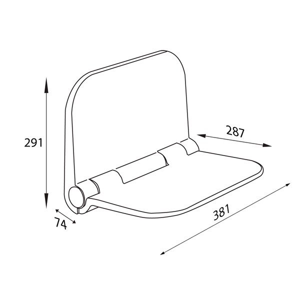 Siedzisko pod prysznic Aqualine Dino – Sapho-image-3
