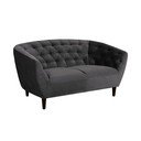 Ciemnoszara aksamitna sofa Actona Ria, 150 cm