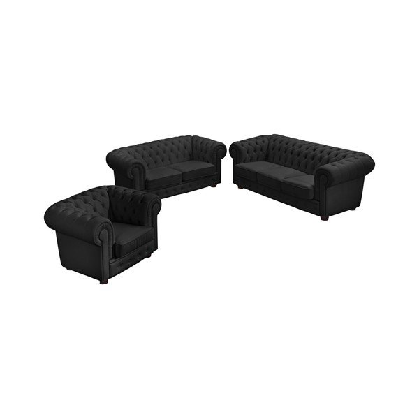 Czarna sofa z imitacji skóry Max Winzer Bridgeport, 200 cm-image-1