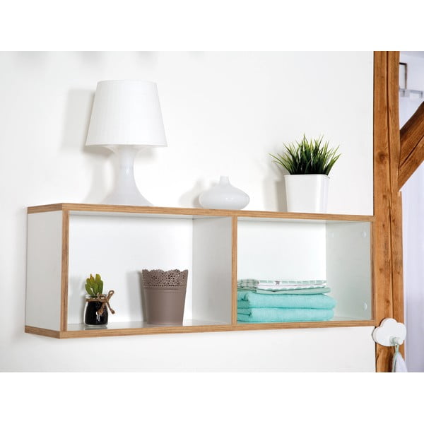 Biały dziecięcy regał ścienny 90x29 cm Finn – Roba-image-2