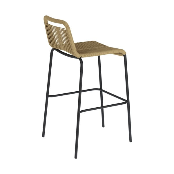 Beżowy hoker ze stalową konstrukcją Kave Home Glenville, wys. 74 cm-image-2