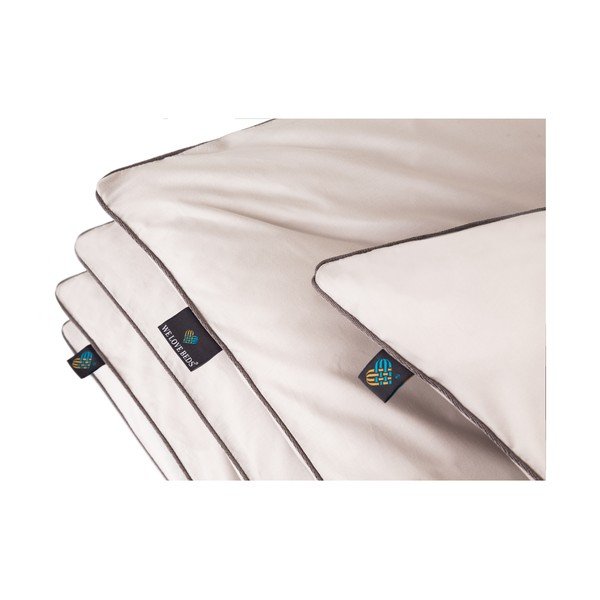 Jasnoszara bawełniana poszewka na poduszkę WeLoveBeds Perla, 70x80 cm-image-1