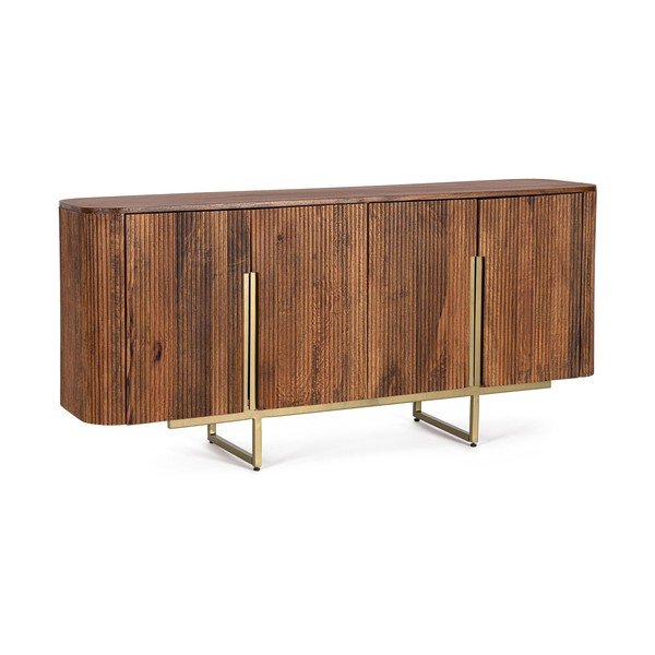 Komoda z litego drewna mango w kolorze złota/w naturalnym kolorze 160x75x40 cm Vilas – Bizzotto