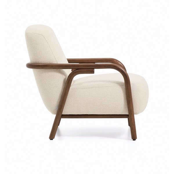 Beżowy fotel z tkaniny szenilowej Sylo – Kave Home-image-3