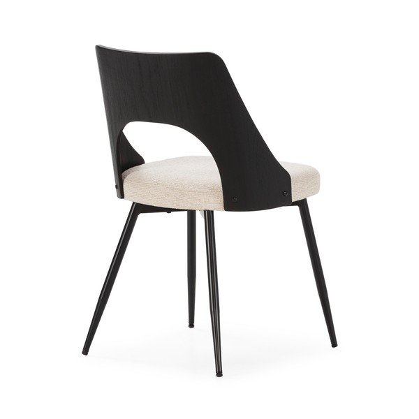 Czarne/kremowe tapicerowane krzesła zestaw 2 szt. Gilda – MOME-image-4