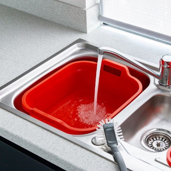 Czarna plastikowa miska z rączkami Addis, 39x32x14 cm-image-2