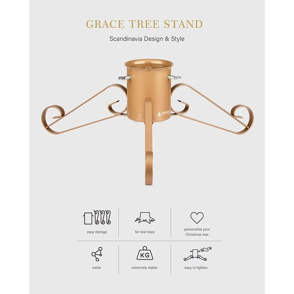 Czerwony metalowy stojak na choinkę Drzewo Gniazdo Gracja-image-2