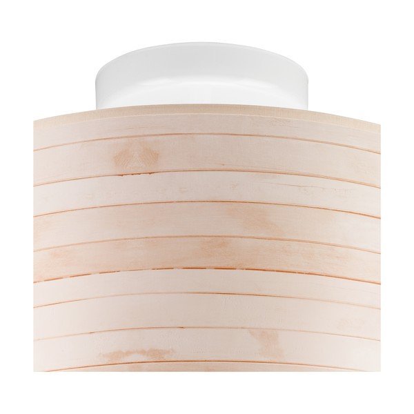 Jasnobrązowa lampa sufitowa z tekstylnym kloszem ø 35 cm Print – LAMKUR-image-3