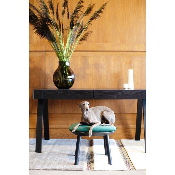 Zielono-czarny aksamitny podnóżek EMKO Naïve-image-1