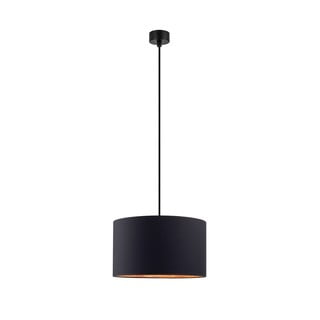 Czarna lampa wisząca z wnętrzem w kolorze miedzi Sotto Luce Mika, ⌀ 36 cm