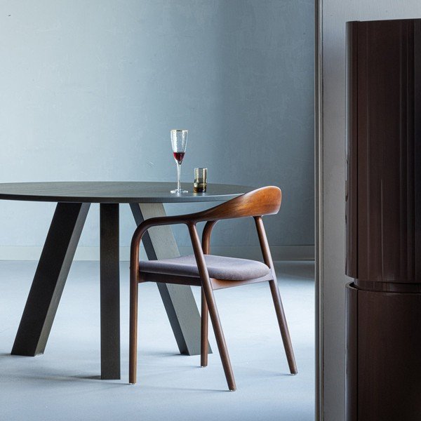 Okrągły stół z litego drewna dębowego ø 129 cm Rhonda – WOOOD-image-3