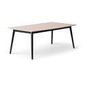 Czarno-naturalny rozkładany stół z blatem w dekorze dębu 100x210 cm Meza – Hammel Furniture