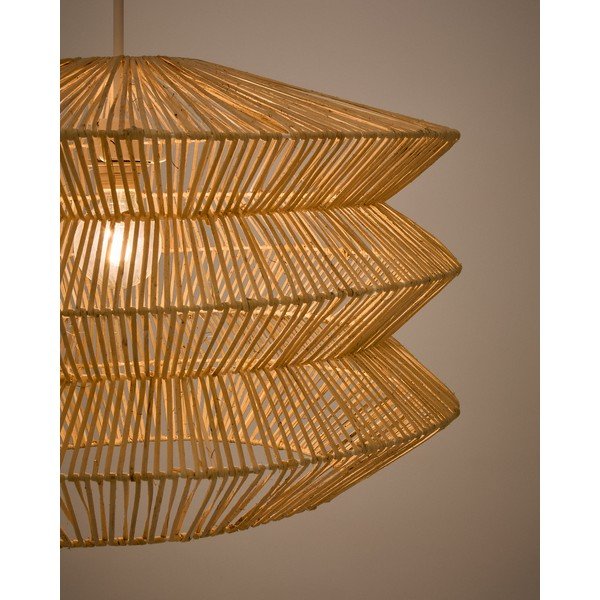 Lampa wisząca w naturalnym kolorze z rattanowym kloszem Dakit – Kave Home-image-4