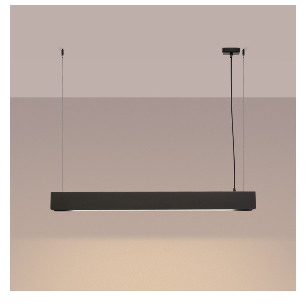 Czarna metalowa lampa wisząca LED Nebula – Sollux (zdjęcie 11)