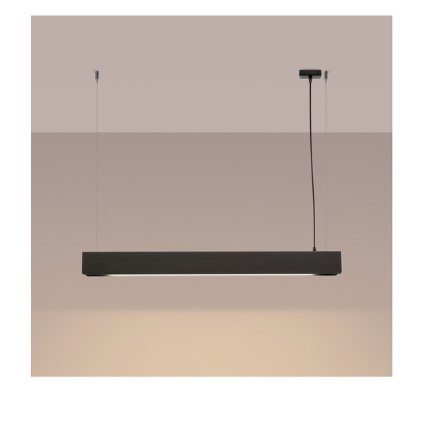 Czarna metalowa lampa wisząca LED Nebula – Sollux-image-2