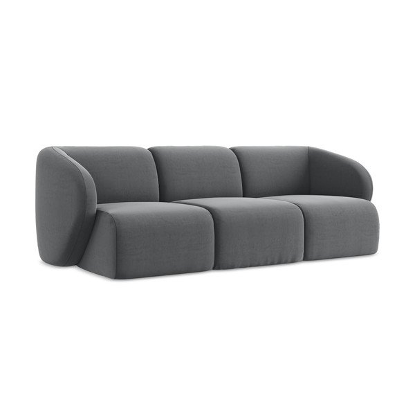 Szara aksamitna sofa 244 cm Lani – Makamii-image-1