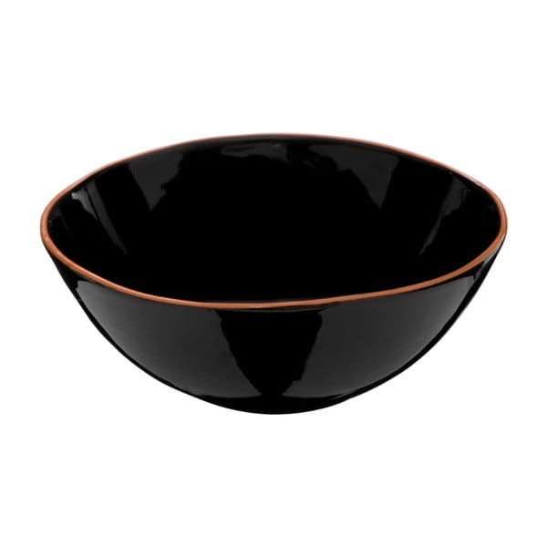 Czarna misa na sałatę z terakoty Premier Housewares Calisto, ⌀ 28 cm