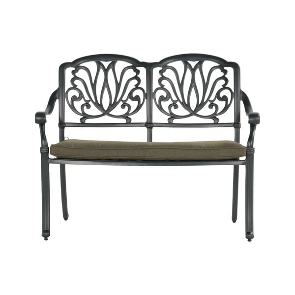 Metalowa ławka ogrodowa w kolorze brązu Amalfi – Hartman-image-1