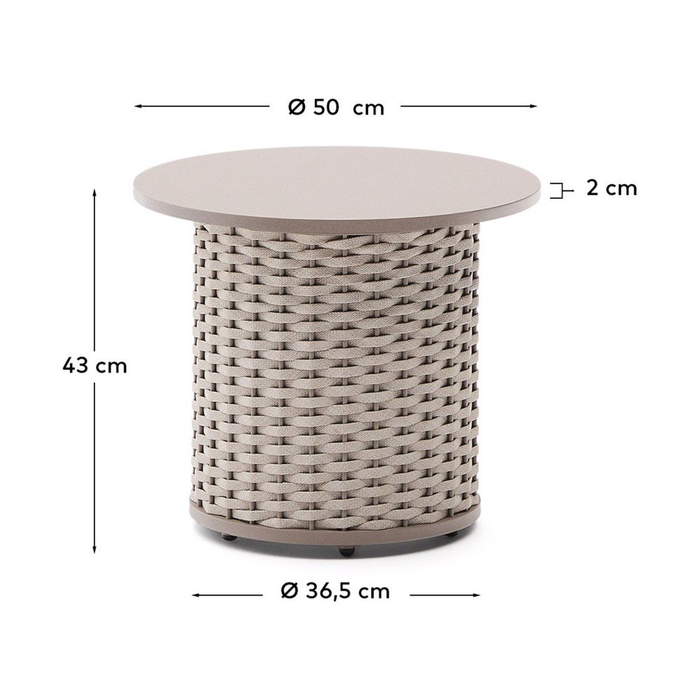 Metalowy okrągły stolik ogrodowy ø 50 cm Sedalis – Kave Home (zdjęcie 8)