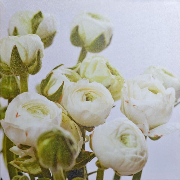 Obraz Białe kwiaty, 40x40 cm