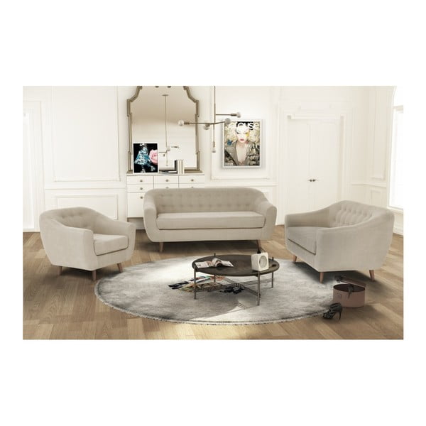 Szarobrązowa sofa 2-osobowa Jalouse Maison Vicky-image-3