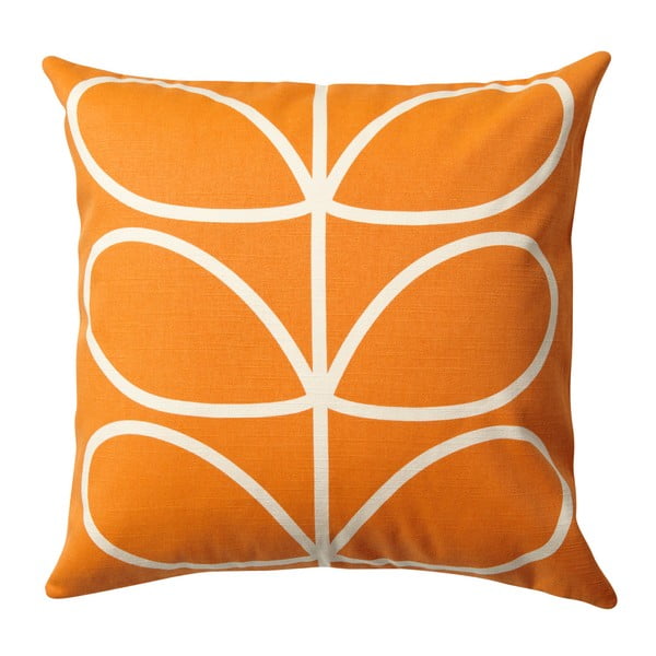 Pomarańczowo-beżowa poduszka z dwustronnym nadrukiem Orla Kiely Orangina, 45x45 cm