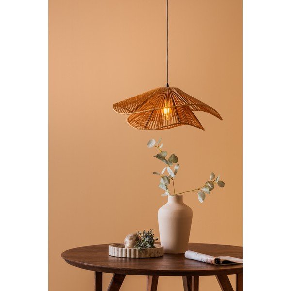 Lampa wisząca w kolorze złota z kloszem z plecionki papierowej ø 60 cm Sombra – Leitmotiv-image-1
