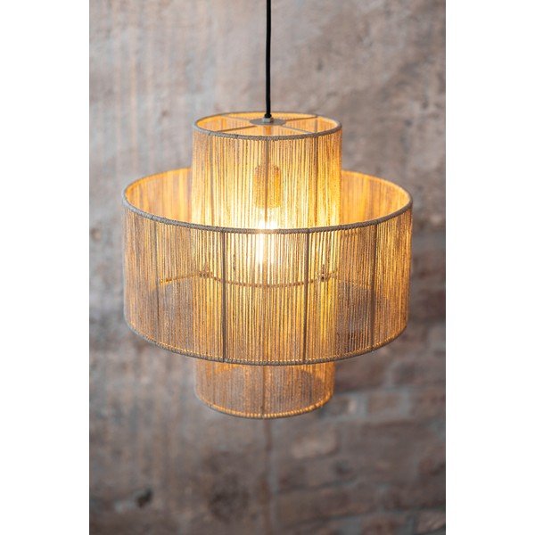 Lampa wisząca z kloszem z juty ø 40 cm Soga – Markslöjd-image-4