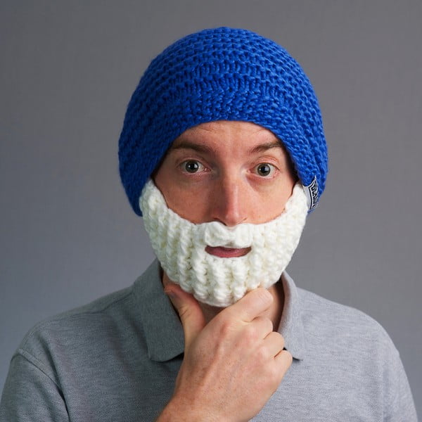 Niebieska czapka z odpinaną brodą Beardo Original  