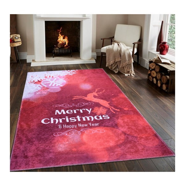 Czerwony dywan Vitaus Christmas, 50x80 cm