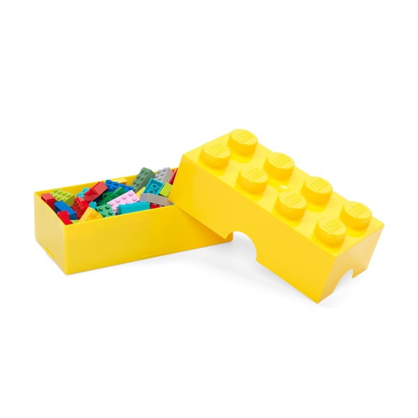 Żółty plastikowy pojemnik dziecięcy 20x10x7 cm – LEGO®-image-2