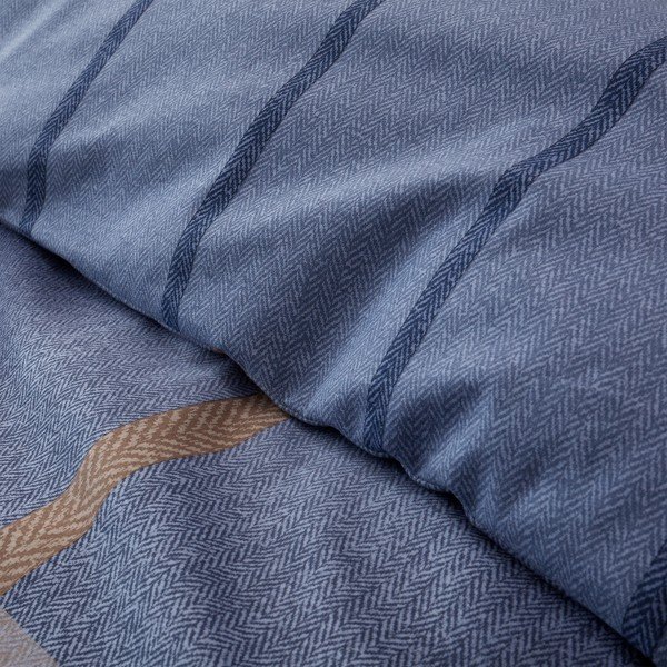 Ciemnoniebieska flanelowa pościel dwuosobowa 230x220 cm Melrose Tweed Check – Catherine Lansfield-image-4