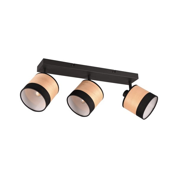 Czarno-naturalna lampa sufitowa ø 12 cm Bolzano – Reality-image-1